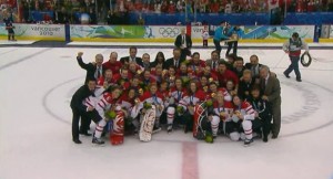 Canadian women’s hockey team strikes gold! Make that a hat-trick!